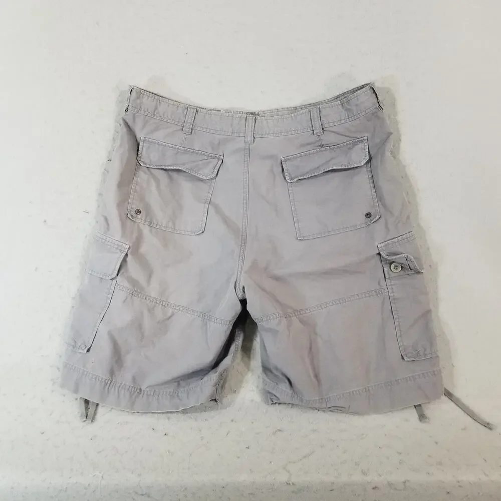 Banana Republic cargo hiking shorts mens 38x11 gray cotton ripstop outdoor urban